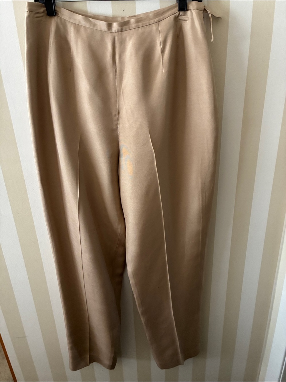 Talbots Women's Dress Pants in Beige-Tan Silk blend